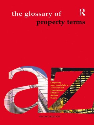 cover image of The Glossary of Property Terms